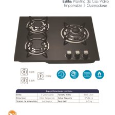 PLANTILLA GAS D/VIDRIO 3QUEMA VEGGA (EMP)- 0018060