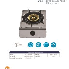 PLANTILLA D/GAS 1 QUEMAD INOX VEGGA- 0018056