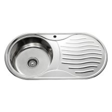 FREGADERO FRINOX DE ACERO INOX. 86X44X18 PULIDO TANQ IZQ - 0018791