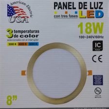 PLATO LED 18W(8PUL)BRONC ANTIG USA - 0104141