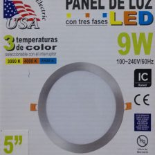 PLATO LED 9W(5PUL)SATINADO USA - 0104147
