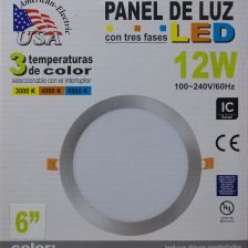 PLATO LED 12W(6PUL)SATINADO USA - 0104151