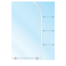 ESPEJO RECTANGULAR CON REPISA 70CM X 90CM (B-5048) - 0019845