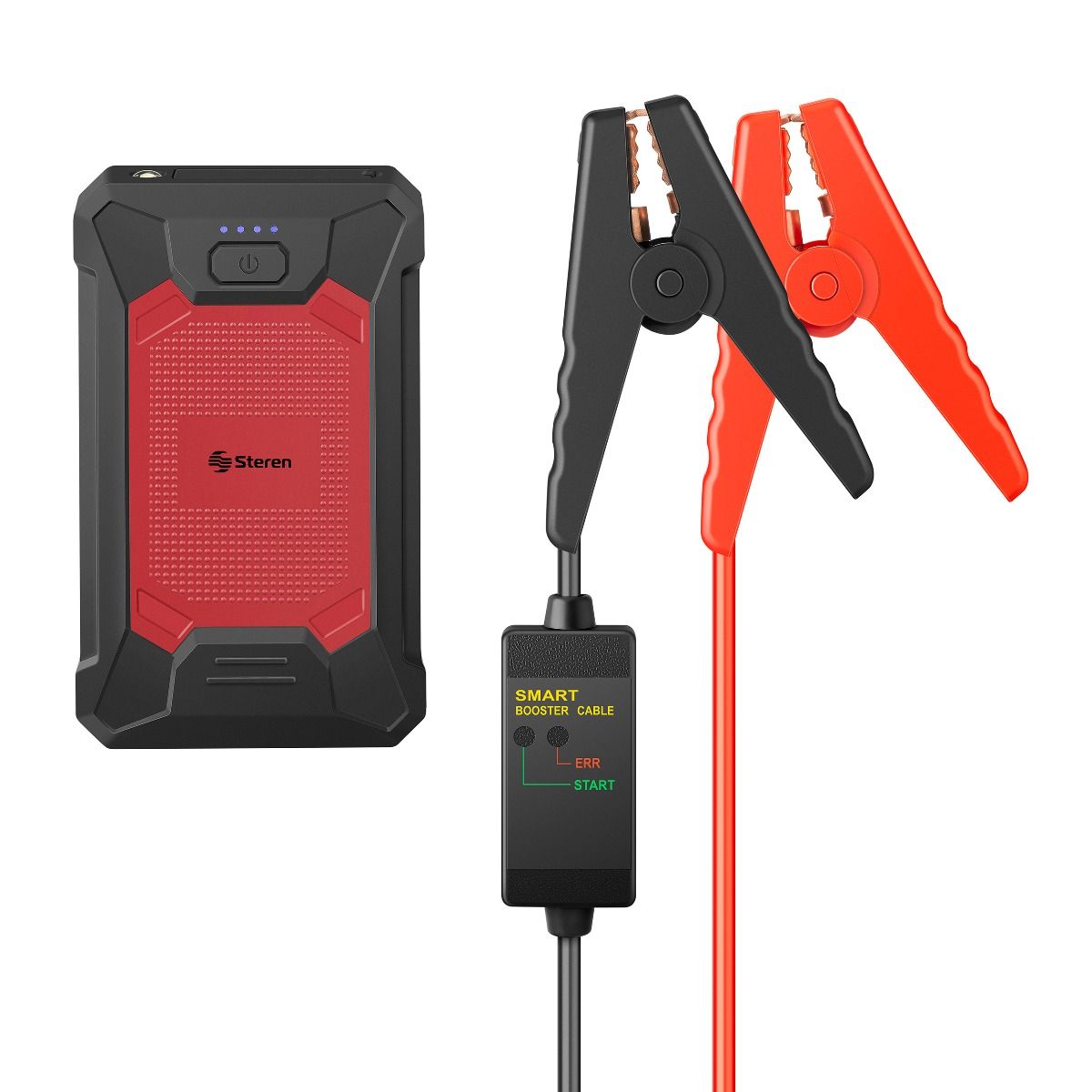 ARRANCADOR PARA CARRO, POWER BANK Y LINTERNA LED STEREN (MOV-123) - 0104564