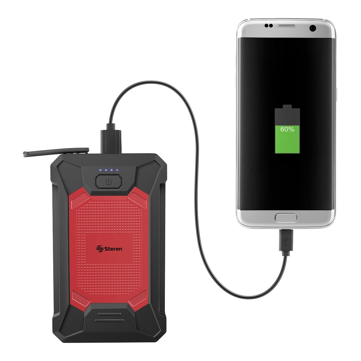 ARRANCADOR PARA CARRO, POWER BANK Y LINTERNA LED STEREN (MOV-123) - 0104564 - Image 2