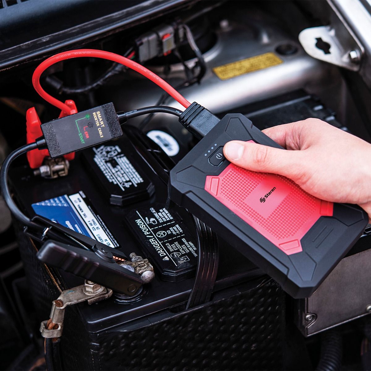 ARRANCADOR PARA CARRO, POWER BANK Y LINTERNA LED STEREN (MOV-123) - 0104564 - Image 3