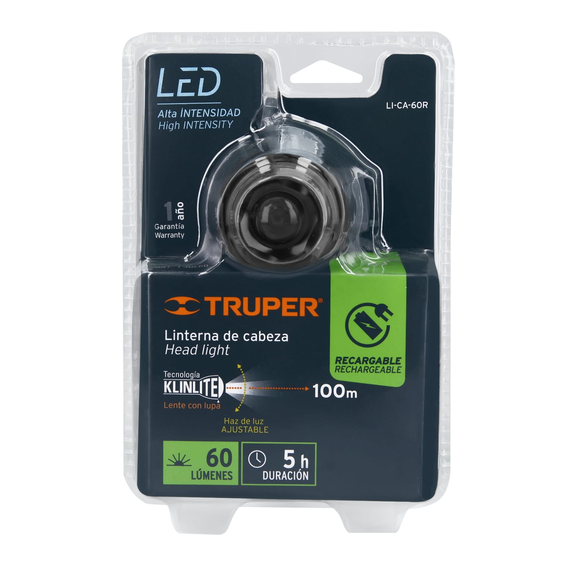 LINTERNA PARA CABEZA 1 LED, 125 LUMENES, TRUPER(LI-CA-60R) - 0104720 - Image 2