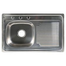 FREGADERO PEQUEÑO BATEA IZQUIERDA 80 X 50 FERMETAL - 0019667