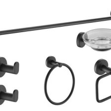 SET ACCESESORIOS PARA BAÑO NEGRO KENNETH (100810) - 0010520